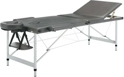 Produktbild von vidaXL Massagetisch mit 3 Zonen Aluminiumrahmen Anthrazit 186×68 cm