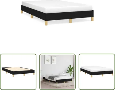 Produktbild von The Living Store Bettgestell Schwarz 120x190 cm Stoff