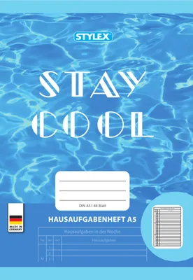Produktbild von Hausaufgabenheft / A5 / 48 Blatt / "Stay Cool"