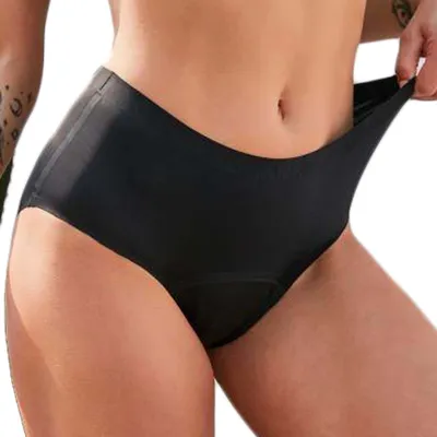 Image de Sous-vêtements menstruels à coutures étanches – Noir – XS, Noir