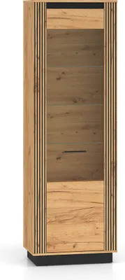 Produktbild von Vitrine Solal mit 1 Tür, Holzoptik, 200cm