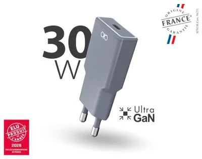 Zdjęcie produktu dla Force Power, ładowarka USB-A 30 W Power Delivery UltraGaN Fast, szara