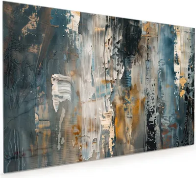 Produktbild von Küchenrückwand Spritzschutz Glas mit Motiv Abstrakte Kunstwerke 40 x 40 cm
