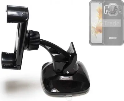 Produktbild von K-S-Trade kompakte Handy-Halterung Windschutzscheibe kompatibel mit Oukitel WP21 Armaturenbrett schwarz Autohalterung KFZ Halter Scheiben-Halterung