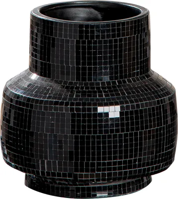 Produktbild von Gilde Halsvase, "Black Disco", Keramik, schwarz, VE 2, H. 17.5 cm, D. 17 cm 34453 4063387344538