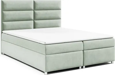 Produktbild von Best for Home Boxspringbett mit Bettkasten Trinity K-4 Bonellfederkern inkl. Topper, mit Lieferung 180x200-Mintgrün