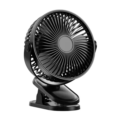 Produktbild von Clipventilator mit Licht 3 W Ø 15 cm 4 Geschwindigkeitsstufen mit USB-C Kabel aufladbar schwarz