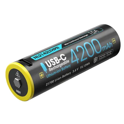 Obrázok produktu pre Nitecore Li-Ion batéria typ 21700 NL2142LTHPR 3,6 V 4200 mAh USB-C