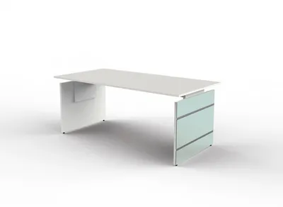 Produktbild von Schreibtisch Aveto Wangengestell 180x80x68-76cm höhenverstellbar weiß