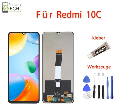 Produktbild von Für Xiaomi Redmi 10C LCD Display (220333QAG) Touch Screen Bildschirm Schwarz