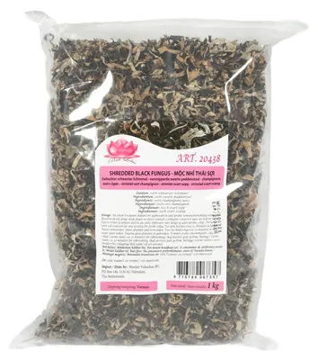 Produktbild von PL Moc Nhi Black Fungus Schwarze Pilze in Streifen getrocknet 1kg