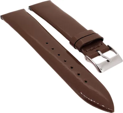 Produktbild von Minott â–º Uhrenarmband Easy Click aus  glänzend  braun â–º 33115, Stegbreite:20mm, Schließe:Silbern