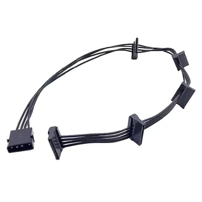 Produktbild von P37C IDE Molex auf 5x SATA Stromkabel Adapter – 60 cm Netzteil Anschlusskabel für PC HDD SSD Laufwerke