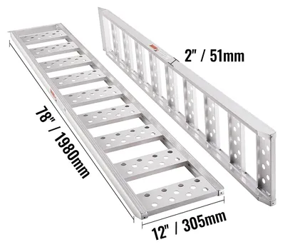 Produktbild von Aluminium-Rampenplatten – Auffahrrampen – Auffahrkeile – Rampenplatten – Tragfähigkeit: 1250 lbs