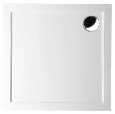 Produktbild von Polysan Gussmarmor-Duschwanne, Quadrat 80x80cm, weiß