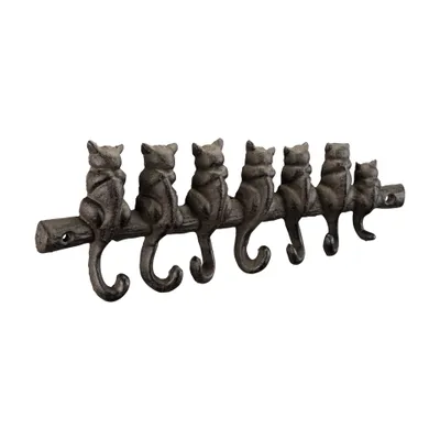 Obrázek produktu pro Věšáková lišta 305x100 mm, 7 háčků, litina