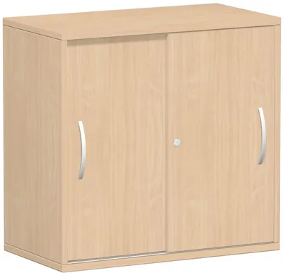 Produktbild von Geramöbel Schiebetürenschrank Oberboden 25 mm, mit Standfüßen, abschließbar, 800x425x798, Buche/Buche, S-382502-BB