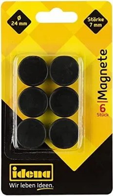 Obrázek produktu pro Idena 377028 Idena Magnete schwarz Ø 2,4 x 0,7 cm