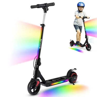 Produktbild von Elektroroller Kinder mit Dual-Bremssystem,Verstellbarer Lenker 86-99cm,130W, 3 Geschwindigkeiten, 5-8km, LED Display, 6,5 Zoll Elektrorscooter Schwarz