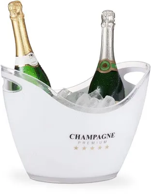 Produktbild von Famanu Champagnerkübel 6 l - Weiß - 25,5 x 34,5 x 26 cm