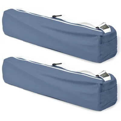 Produktbild von 2x Baumwolle Tragetasche für Yogamatte Grau mit Tragegurt Tasche für Yogazubehör Yoga Aufbewahrungstasche