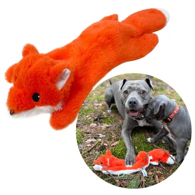 Immagine prodotto di Peluche per cani con squeaker - volpe, 45 cm