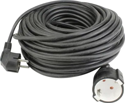Produktbild von Unitec Verlängerungskabel Innen 25 Meter H05VV-F3G1,5, schwarz