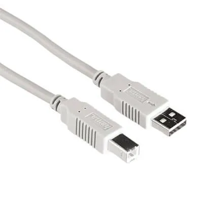 Obrázek produktu pro Hama USB Connection Cable A-Plug - B-Plug, grey, 5.0 m, 5 m, USB A, USB B, Šedá