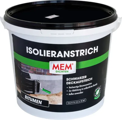 Produktbild von MEM Isolieranstrich 5L Bitumenanstrich Bitumen Abdichtung Lösemittelfrei Schutz