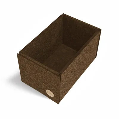 Produktbild von Aufbewahrungsbox CLEAN Filz 20 x 15 x 12 cm ohne Deckel in hellbraun meliert