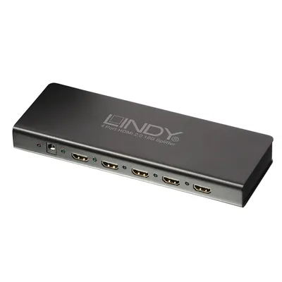 Produktbild von Lindy 38241, HDMI, 4x HDMI, 4096 x 2160 Pixel, Schwarz, 10 m, 24 Bit