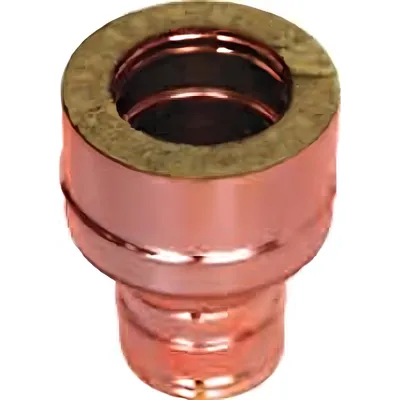 Image de Raccord externe en cuivre simple sur double paroi pour tuyau de fumée - diamètre 80 intérieur / 130 extérieur mm