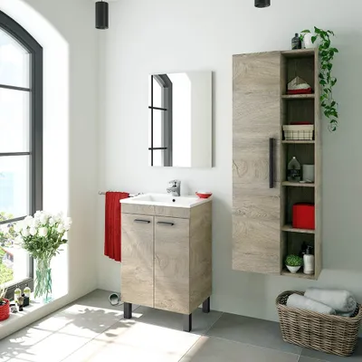 Produktbild von Badezimmer-Set >KONCEPT< in Alaska-Eiche - 50x80x40 (BxHxT)