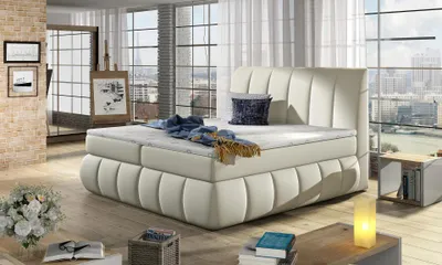 Obrázek produktu pro Kontinentální postel 140x200 ARVITO - světle béžová