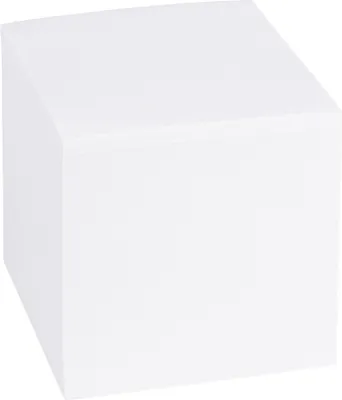Produktbild von Zettelklotz 9x9x9cm weiß 750 Blatt Packung mit 24 Stück