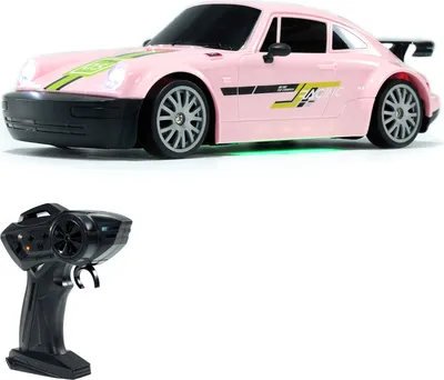 Produktbild von Ferngesteuertes Drift-Auto, 1:20, 4WD, elektrisches Spielzeugauto, 2,4?G, wiederaufladbares Rennfahrzeug mit Lichtern, Geschenke fuer Kinder, Jungen und Maedchen, Pink