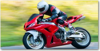Produktbild von Tulup Glas-Bild -140x70- Wandkunst Dekorative Wand für Küche & Wohnzimmer - Fahrzeuge - Motorrad - Rot