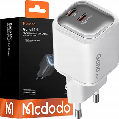Image de Mcdodo Chargeur rapide de téléphone Alimentation 2X Usb-C Pd Gan 45W
