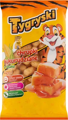 Produktbild von Tygryski Maisflips mit Toffee-Geschmack, 20 x 70 g