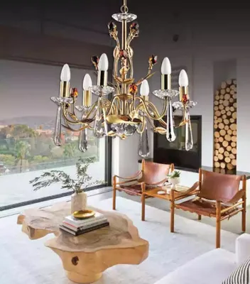 Immagine prodotto di Lampadario moderno in cristallo a soffitto Lampada a sospensione in cristallo a soffitto
