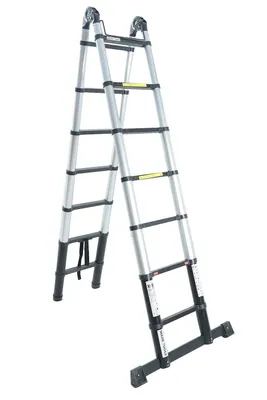Produktbild von MARK TOOLS PRO Teleskop-Klappleiter 2,2 m – Aluminium – mit Soft-Closing-System – mit Tragetasche