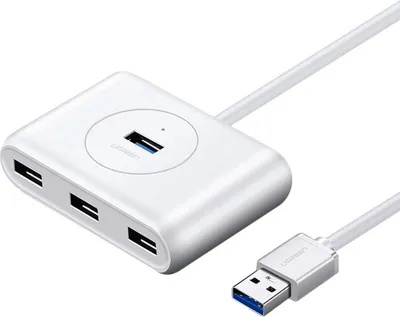 Produktbild von Ugreen Hub USB-C auf 4 x USB-A 3.0, 1 m - Weiß