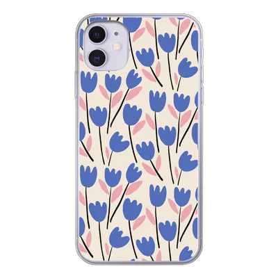 Produktbild von MuchoWow® Handyhülle Schutzhülle Hülle für iPhone 11 Blume - Muster - Tulpe Silikon Softcase Handy Hülle - Handytasche