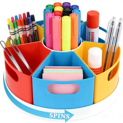 Produktbild von Solidchoice – Drehbarer Schreibtischorganizer mit 7 Fächern