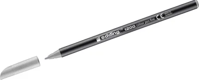 Produktbild von Fasermaler edding 1200 colourpen 1mm silbergrau Packung mit 10 Stück