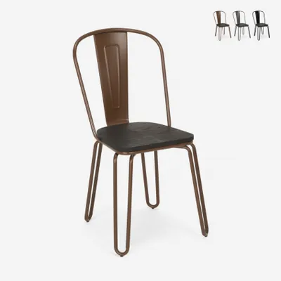 Produktbild von stühle stuhl aus stahl im-stil für bar und küche ferrum one - Braun