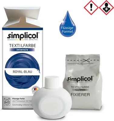 Immagine prodotto di Simplicol tintura liquida intensa per tessuti in blu reale