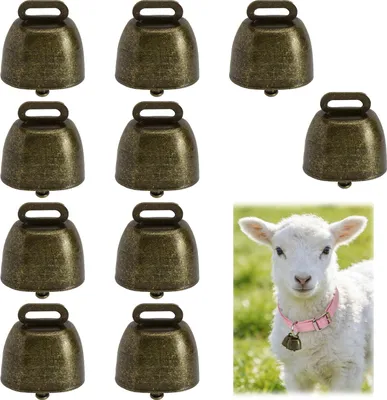 10er-Set Mini-Tierglocken aus Metall, Vintage-Stil, Bronze
