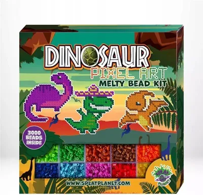 Produktbild von Set mit Bügeleperlen – Dinosaurier