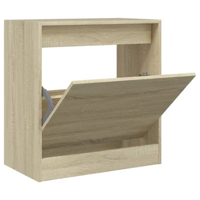Produktbild von "2026 Promotion" Schuhschrank, moderner Schuhkommode, Sonoma-Eiche 60x34x63,5 cm Holzwerkstoff - Schuhregale CC30108